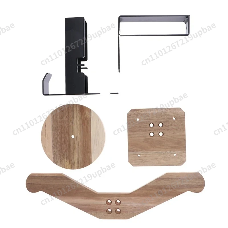 Wooden Wall Mount Helmet Rack Motorcycle Bicycle Helmet Holder Hanger with Hooks All-in-One Key Rack
