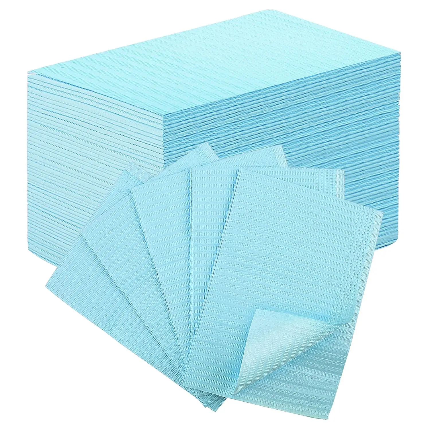 50/100/125 Pcs Blue Foldable Nail Mats, Disposable Tattoo Cleaning Tablecloth 3-Ply Waterproof Nail Anti Stain Pad