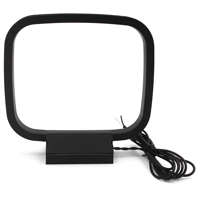New#1PC HiFi AM FM Loop Antenna For Audio Receiver System 2-Wire