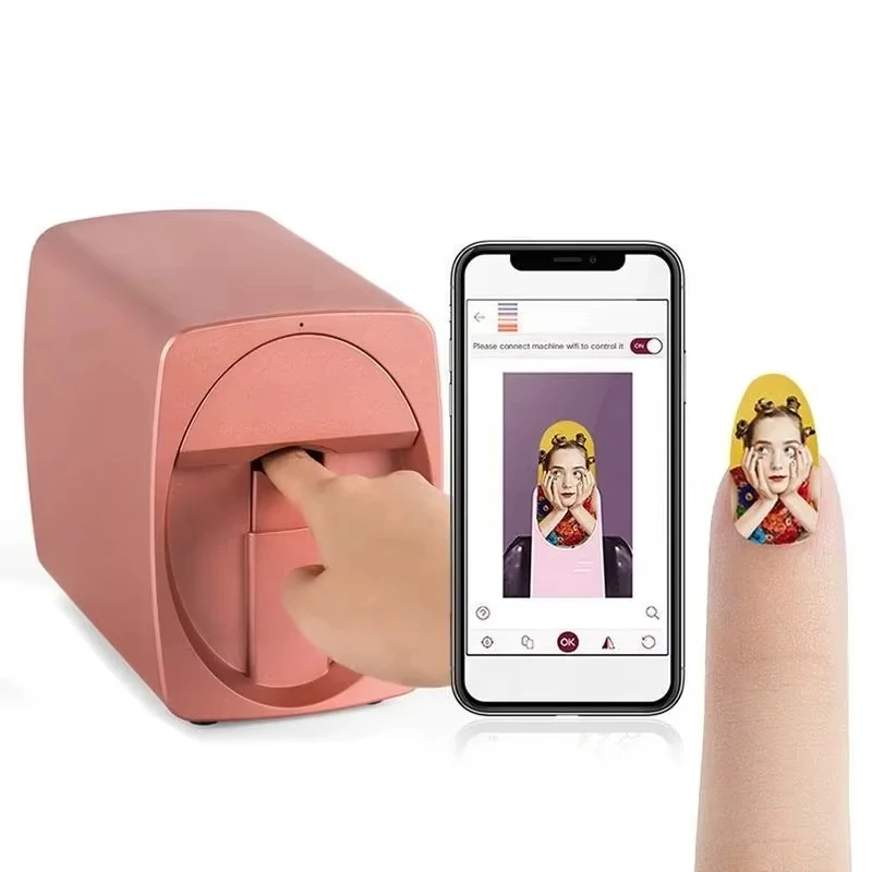 

3D-Nageldrucker, intelligenter mobiler Nagel drucker, App-Steuerung, DC5V/2a, für profession elle digitale Nägel oder Druck 2024