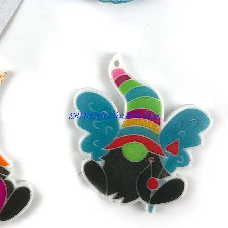 

E21F Easter Gnome Keychain Epoxy Resin Mold Keyring Pendant Silicone Mould DIY Crafts Jewelry Casting Tools