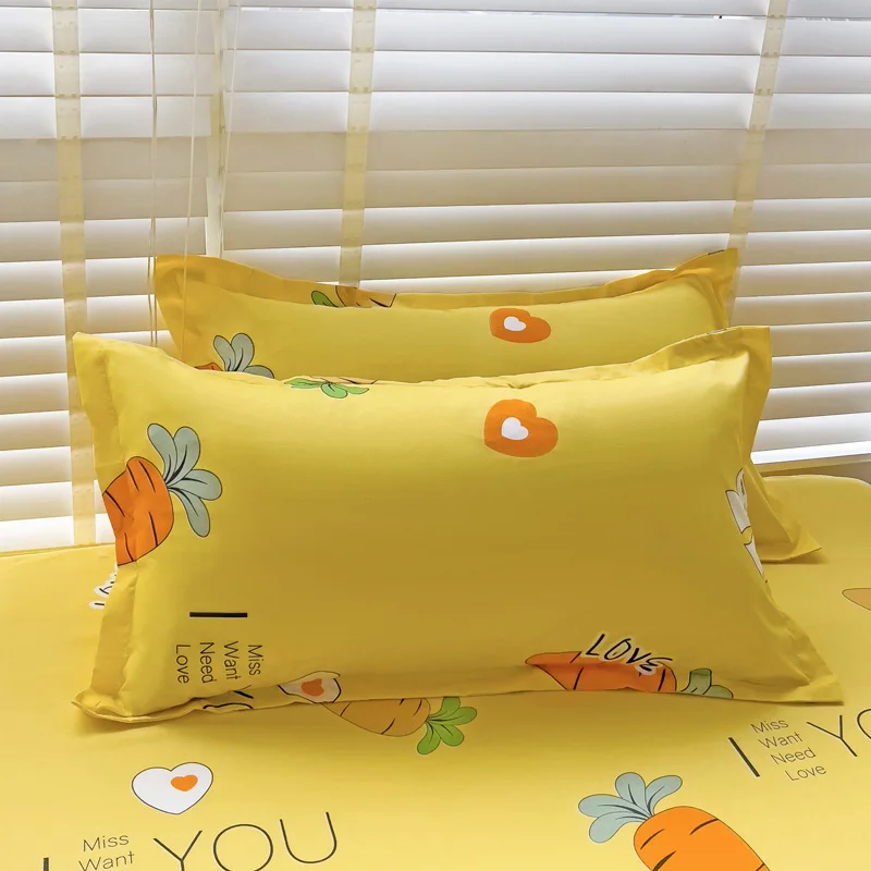 MissDeer 베개 커버 인쇄 베개 케이스, 가정용 침대 쿠션 커버, 직사각형 베개 케이스, 48x74cm, 2 개