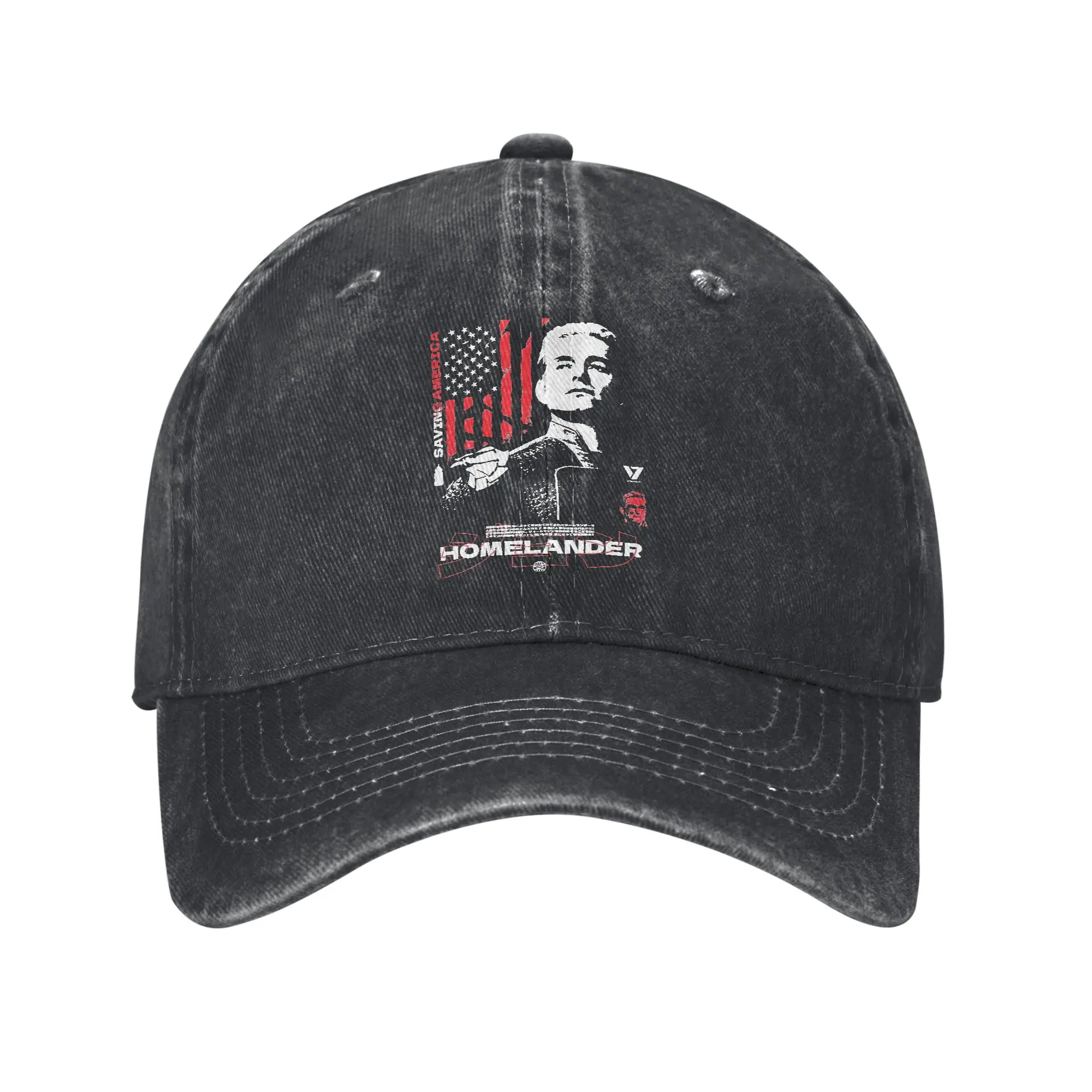 The Boys Homelander Saving America  Baseball Cap Men Women Distressed Denim Washed Headwear  Activities Unstructured Hats Cap