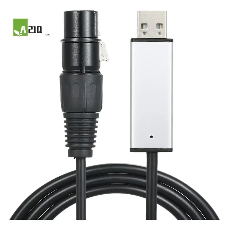 

A21Q -USB To DMX Interface Adapter Cable For Stage Disco Moving Head Light Computer PC DMX512 Controller Signal Conversio
