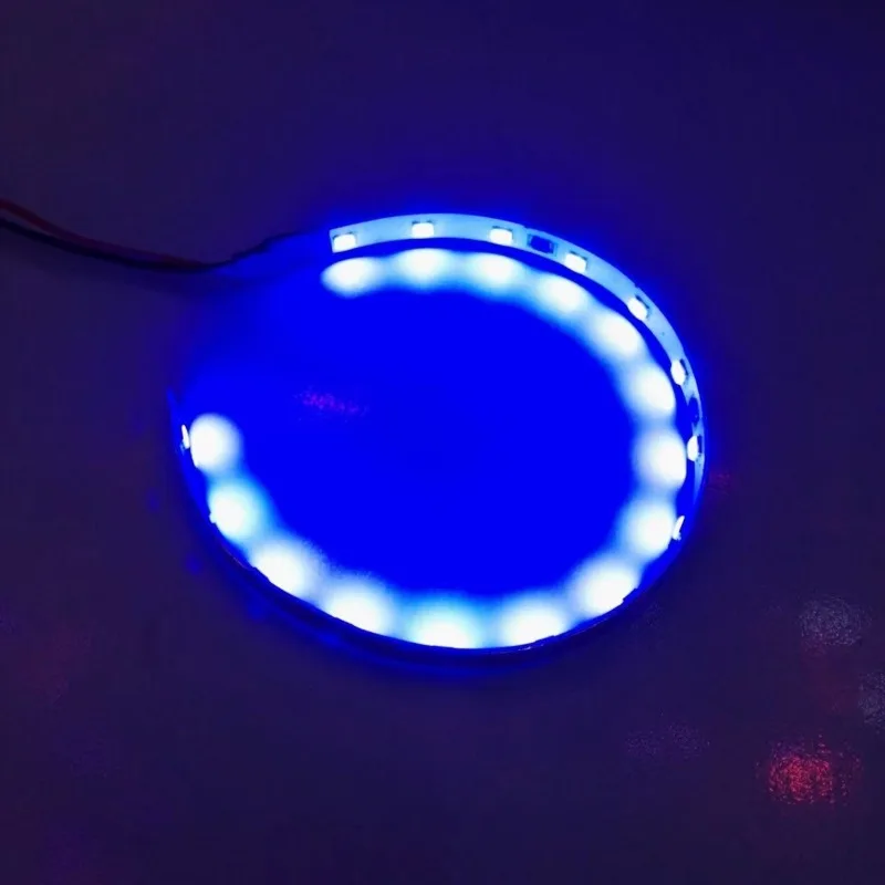 2 Stuks Universele Motorfiets Led Koplampen Gemodificeerde 12V Super Heldere 360 Graden Halo Ringen Demon Ogen Licht