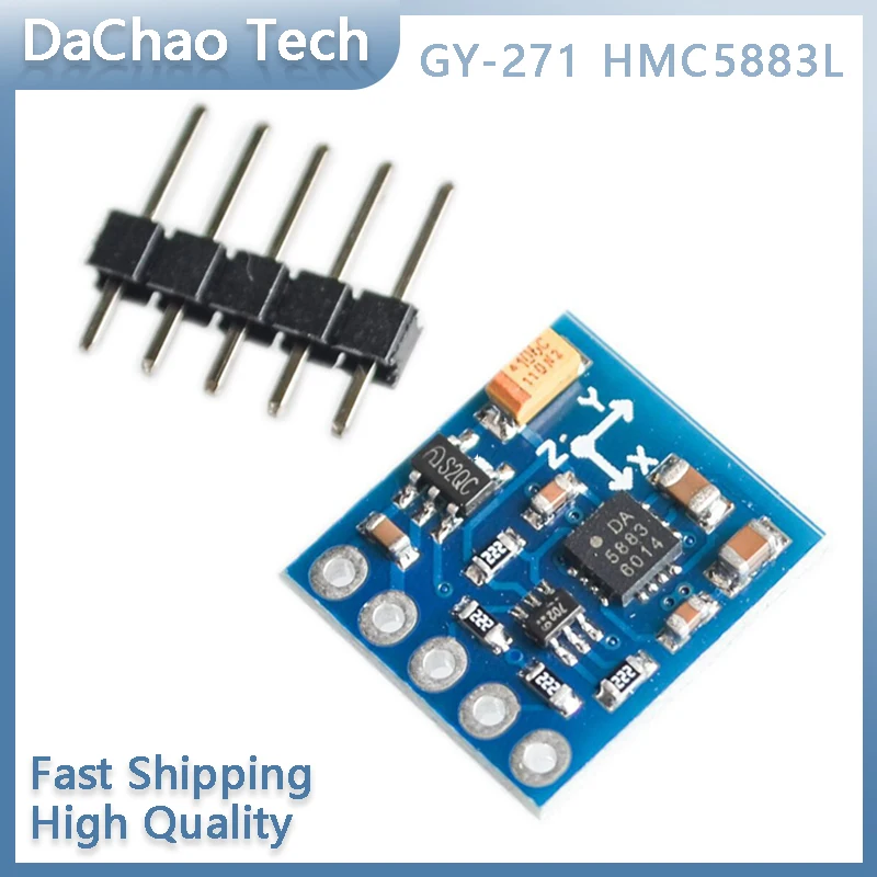 GY-271 HMC5883 3V-5V Triple Axis Tri-axis 3 Axis Compass Magnetometer Sensor Module Board HMC5883L For Arduino IIC Board