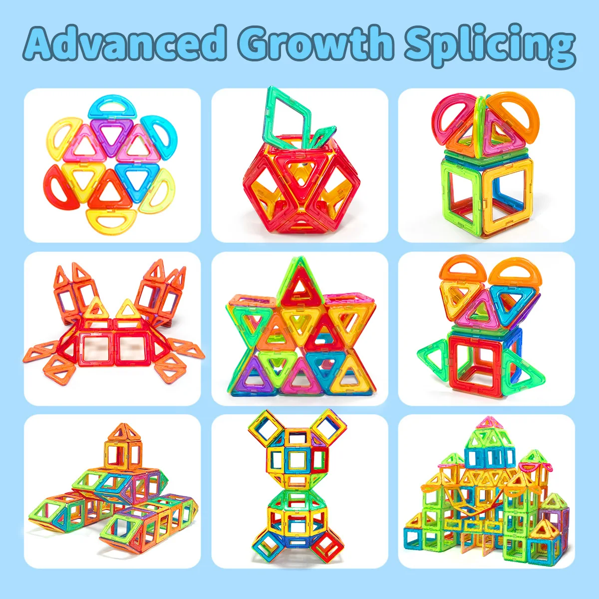 Ensemble de blocs de construction magnétiques de formes multiples, jouets éducatifs à tige 3D pour enfants de 3 ans et garçons et filles, cadeaux d'anniversaire