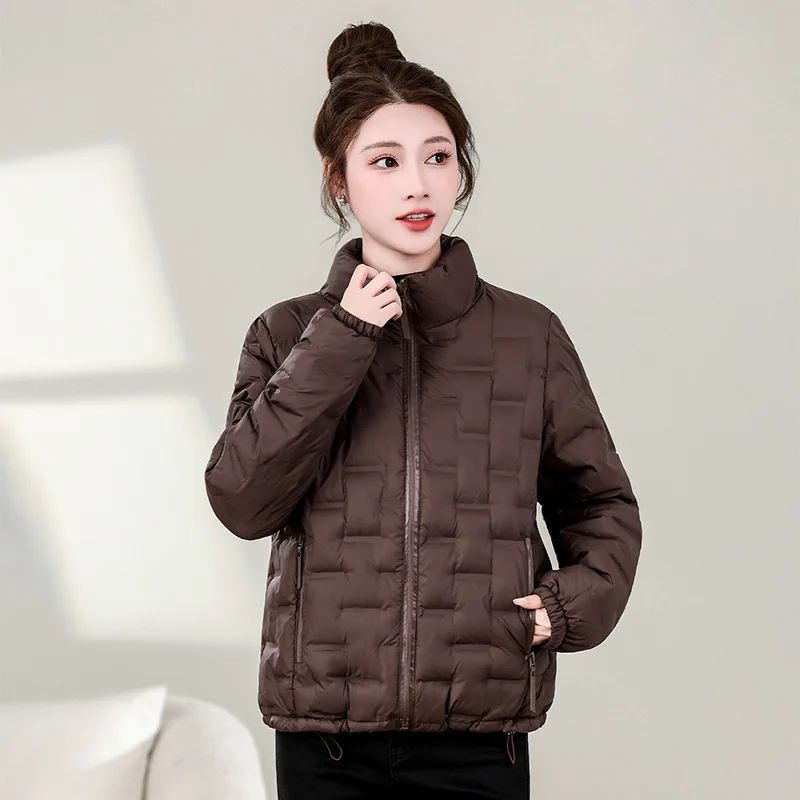 Autumn Winter Women Parkas Short Light Down Cotton Jacket Fashion Stand Collar Cold-proof Cotton-padded Jacket Female Outerwear