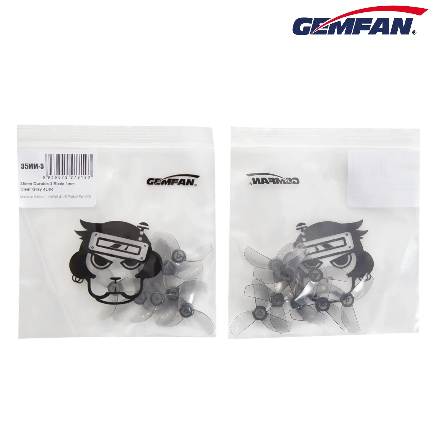 4 paia di micro puntelli per PC Gemfan 35mm/35mm-3 a 3 pale - 1,0 mm per droni RC FPV Racing/Freestyle Tinywhoop