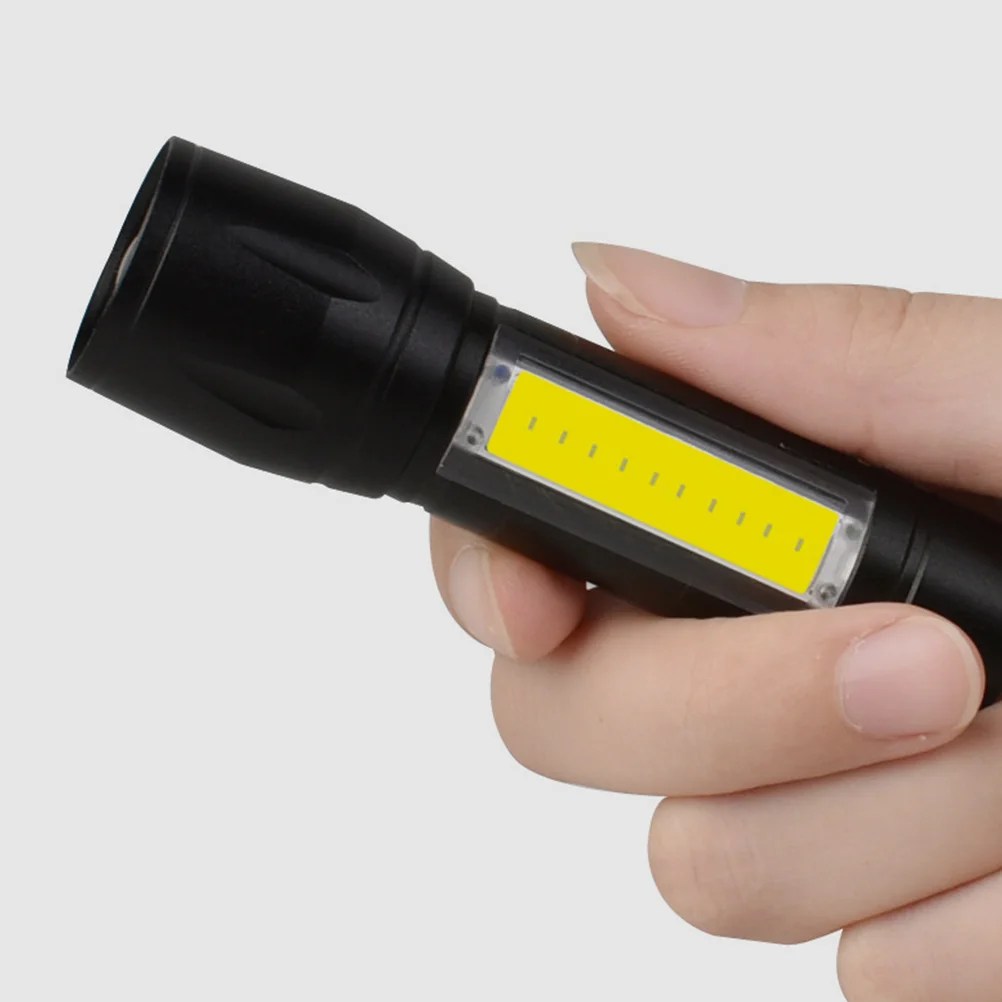 

Portable Focusing Flashlight High Brightness Outdoor Tool Aluminum Alloy Side Work Lightweight USB Charging Camp Torch