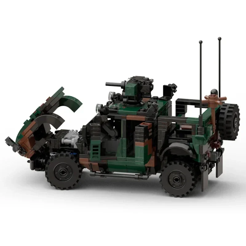 Bloques de construcción Moc, modelo de coche militar, vehículo armado, tecnología de M-ATV, bloques modulares, regalos, juguetes para niños, conjuntos DIY de montaje