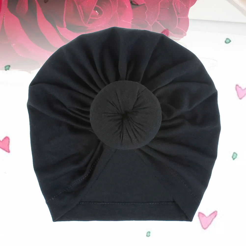 

Baby Hat Headdress Doughnuts Kids Knitting Cotton Cap Soft Comfort Premium Material Practical Use Stretchy Breathable Fits Most