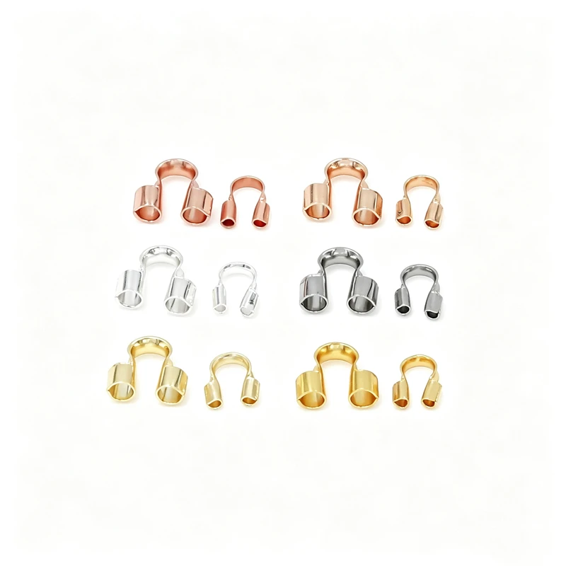 BoYuTe (100 Pieces/Lot) U-Shaped Horse Hose Clips Metal Wire Protector End Connectors DIY Jewelry Findings
