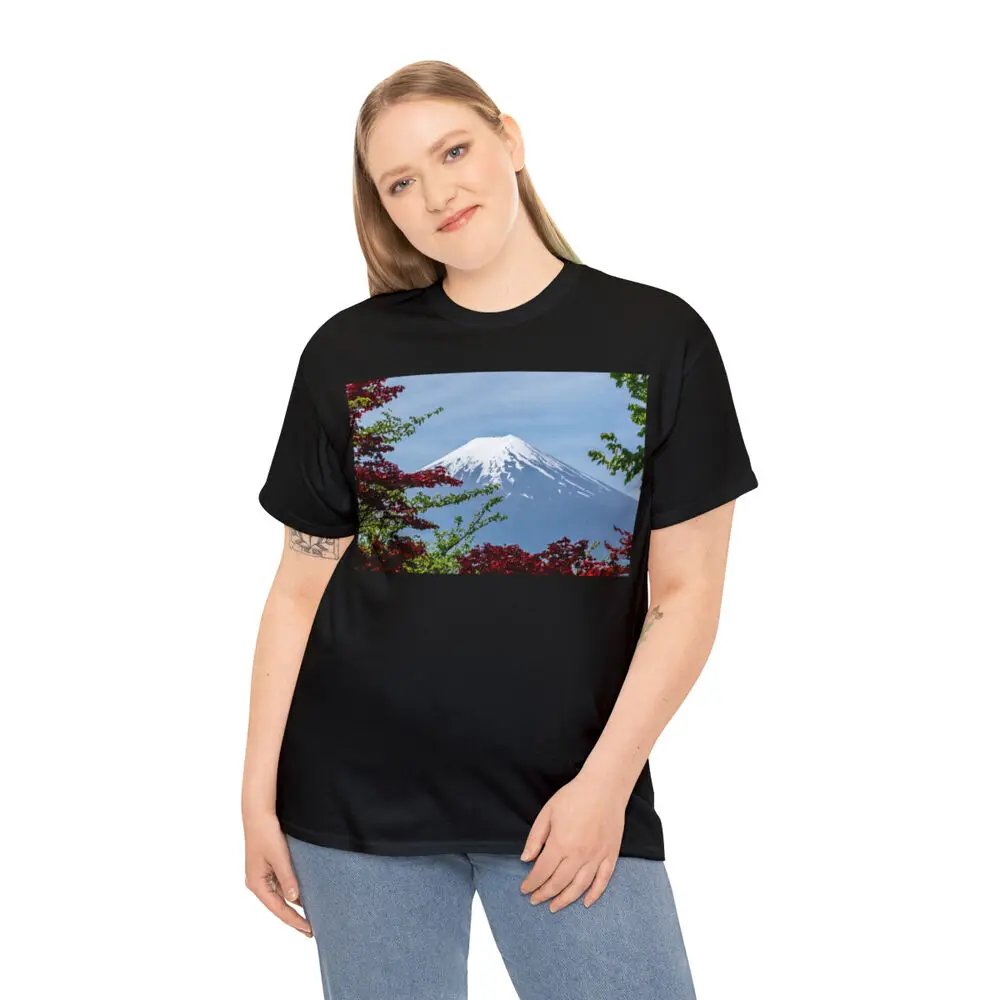 Mt. Fuji As Dry Brush Painting For Men Clothing Women Short Sleeve Tees Y2K Tops New Arrival Unisex Summer