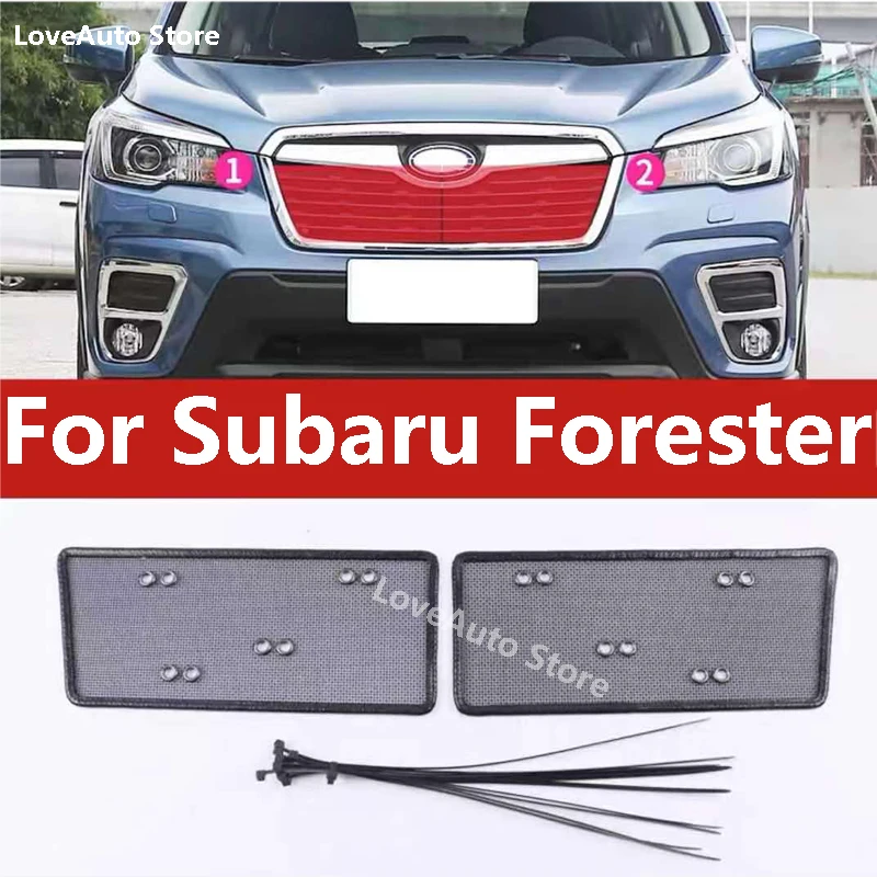 For Subaru Forester 2021 2020 2019 Car Font Insect Screening Mesh Golden Steel Front Grille Insert Net Golden Steel Accessories