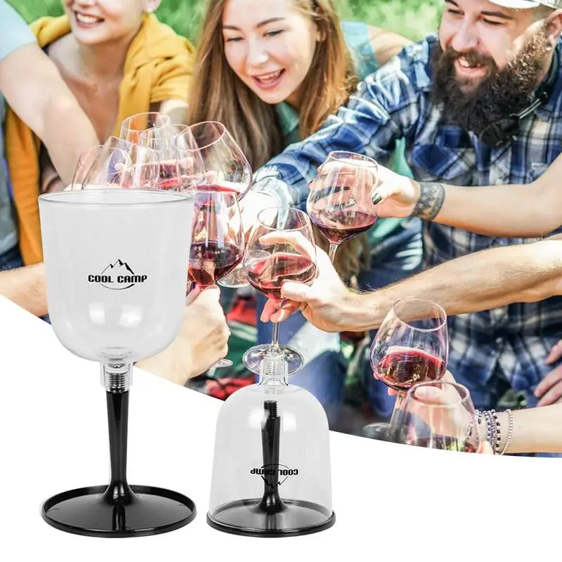 

Resin Collapsibles Wine Glass Portable Detachable Plastic Wine Glasses Fall Resistance Shatterproof For Home Restaurants Parties