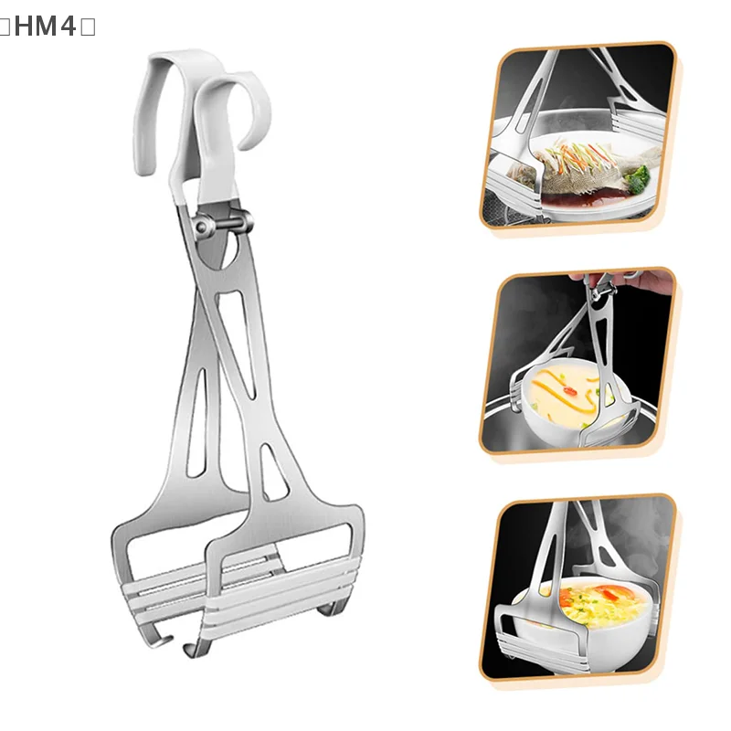 soiHM4 soi 1PCS Hot Plate Gripper, Anti-Brandwonden Clip Hot Dish Plate Clip, Anti-verbranding Clip voor kom, nieuwe keukenplaatklem