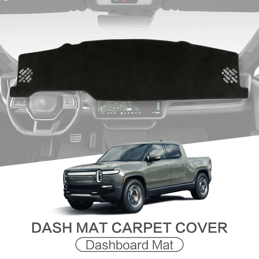 

Car Dashboard Mat for Rivian R1T 2022~2025 Sunshade Protective Carpet Dash Mat Dashmat Accessories