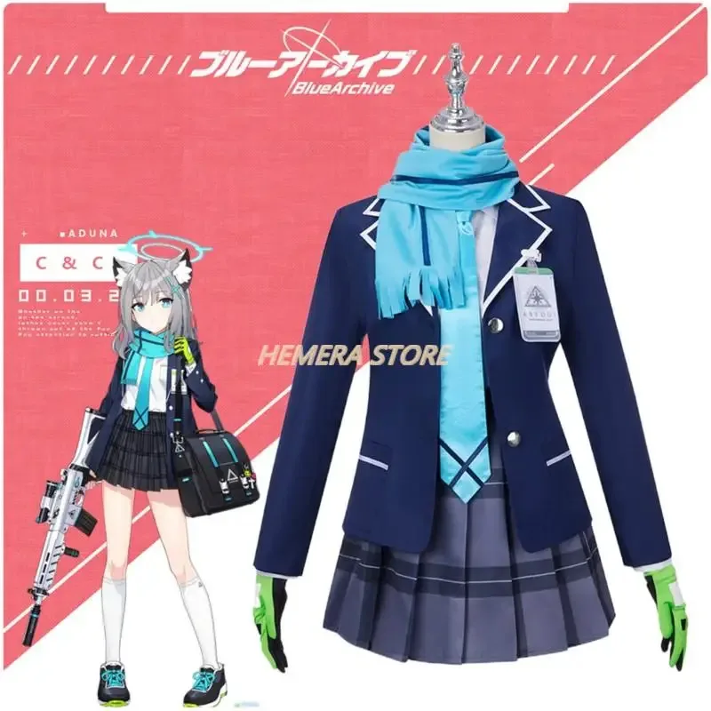 Game Blue Archive Sunaookami Shiroko Kuromi Serika Takanashi Hoshino Cosplay Costume School Uniforms Halloween Carnival Outfitsa