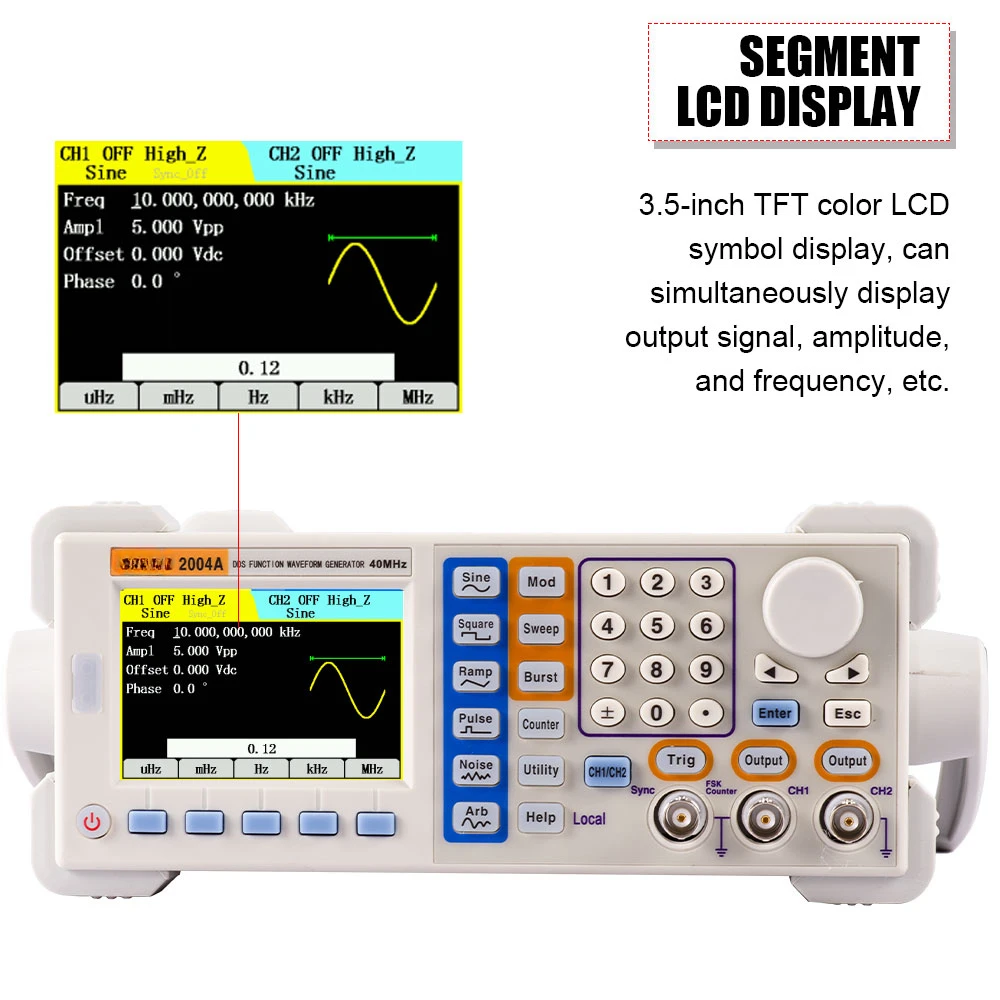 2004A Multi Function Sine 40MHz Frequency Signal Generator