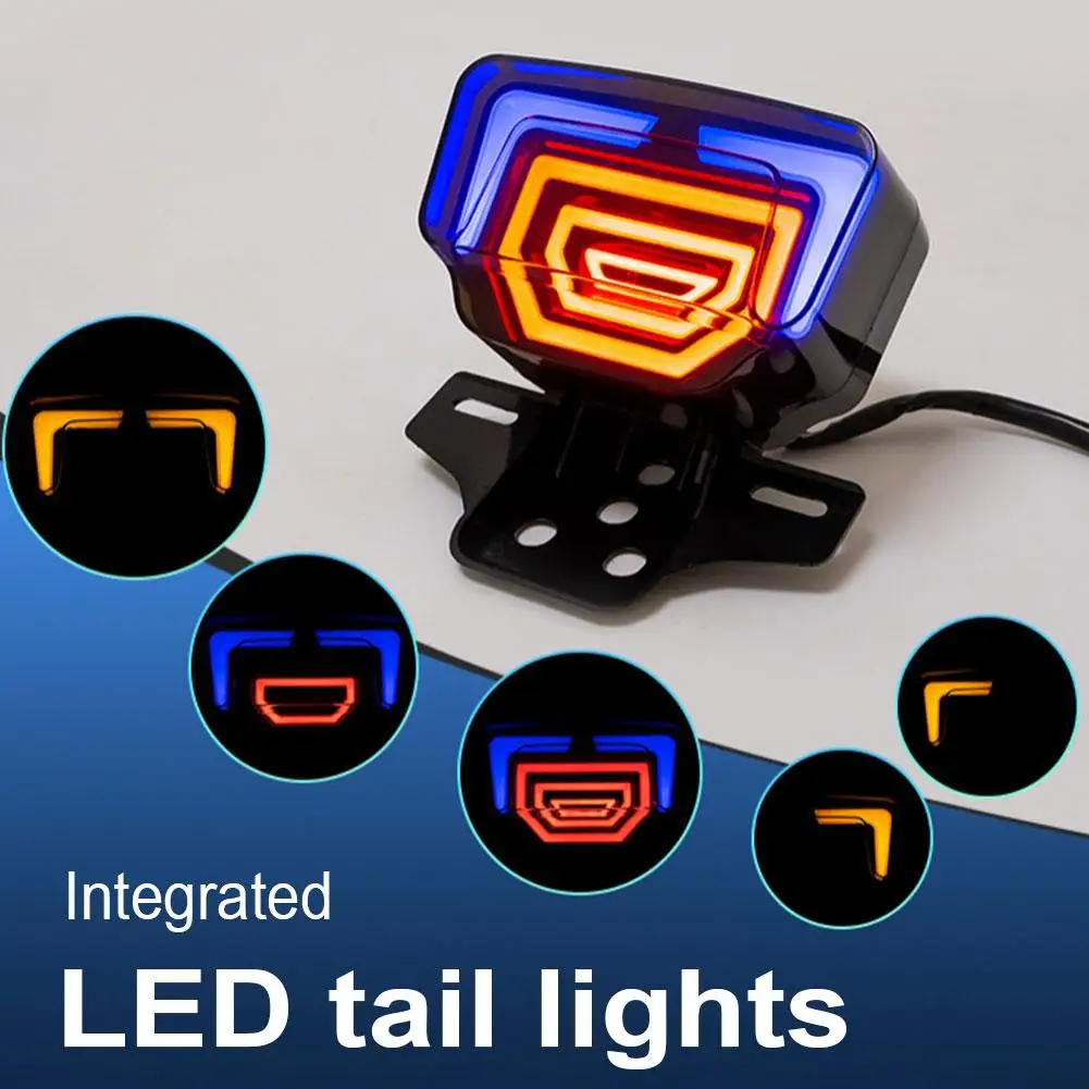 العالمي للدراجات النارية أضواء خلفية Led دراجة نارية ضوء الفرامل دراجة نارية مؤشر الإشارة وقف بدوره الوامض الذيل الاتجاه Lig J6L9