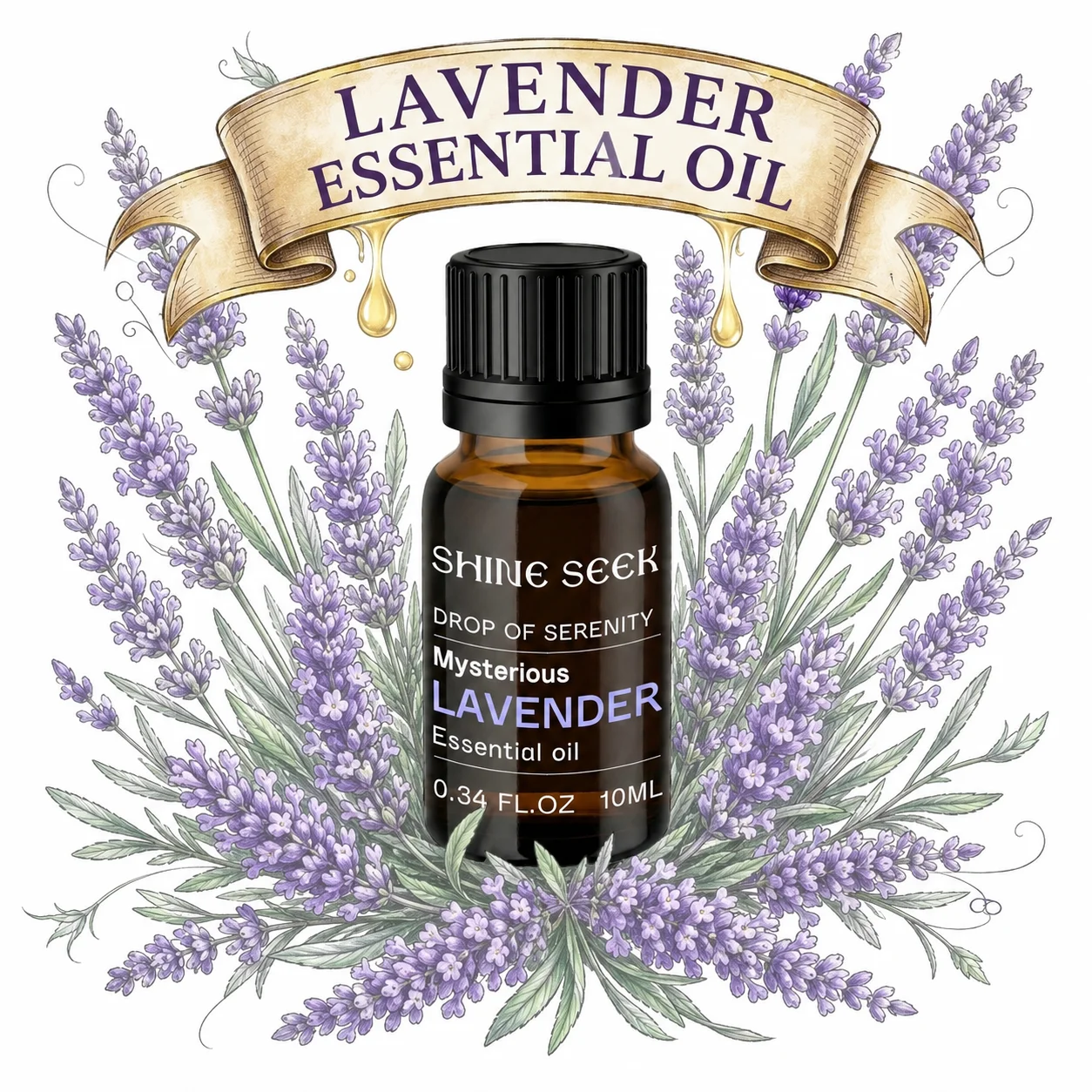 Lavender Essential Oil, Can Be Used in Humidifiers and Diffusers, for Candle Making, Suitable for Home Life, Outdoor Parties, Holiday Gifts, for Both Men and Women, Travel-Friendly Packaging, Ideal for Gifting, Valentine's Day Fragrance Oil, High-Quality Scent, Easy to Carry, Long-Lasting Fragrance Improve Your Luck, Choose the Best Gifts with Luxurious and Elegant Packaging, New Formula and Design, Bring Good Luck in the New Year, Double Your Blessings.