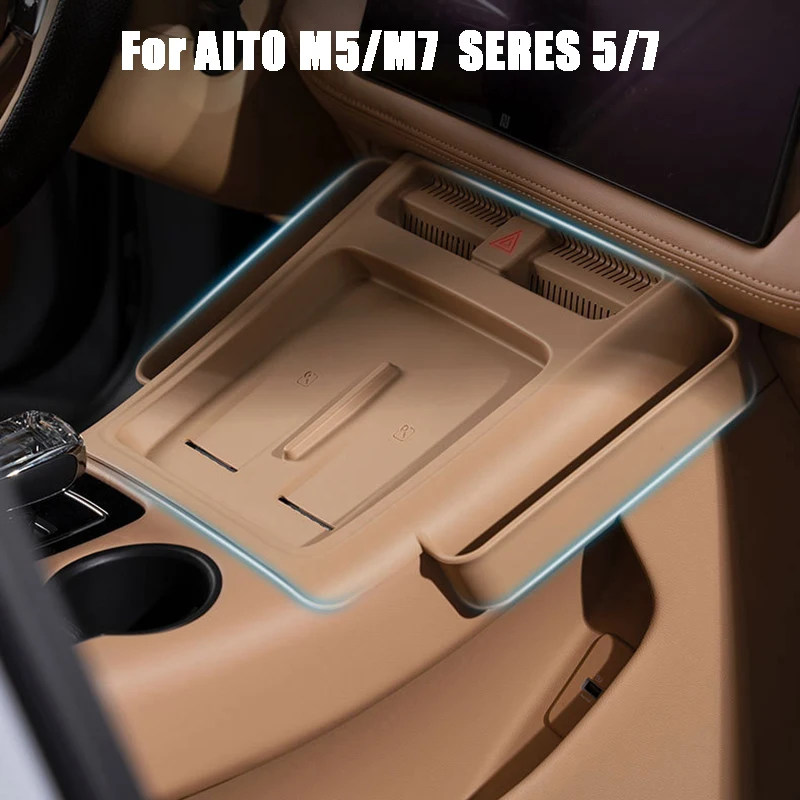 

For AITO M5 M7 SERES 5 7 Wireless Charging Panel Protective Pad Silicone Storage Box Interior Accessories