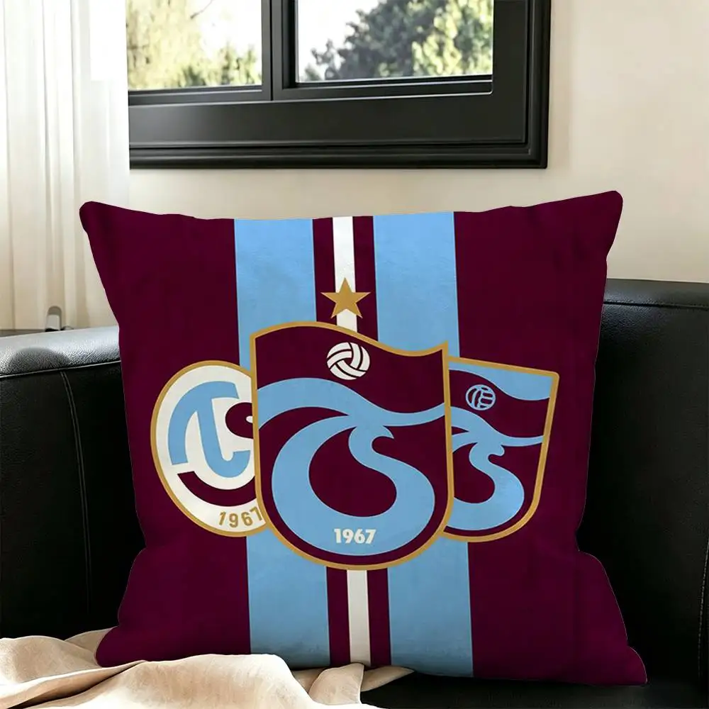 Turkey T-TrabzonsporS  Pillow Case Square Double-Sided Sofa Cushion Cover Bedroom Bedside Pillow