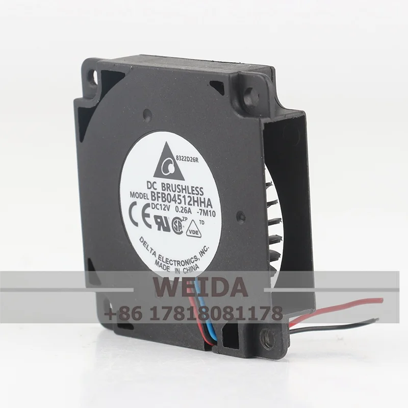 

Бесшумная встроенная материнская плата, центробежная турбина, вентилятор ветрового охлаждения Delta BFB04512HHA 4510, 12 В постоянного тока, 0,26 А, 4,5 см, 45*45*10 мм