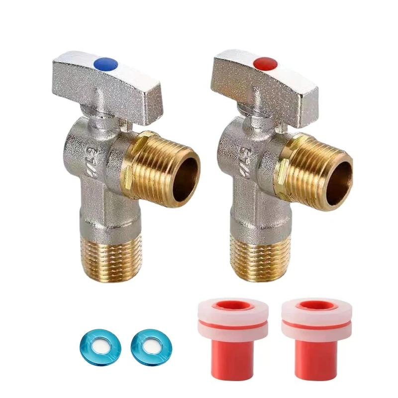 

2Pcs Water Flow Control for Valve G1/2 Turn Stop for Valve Hot/Cold Shut O