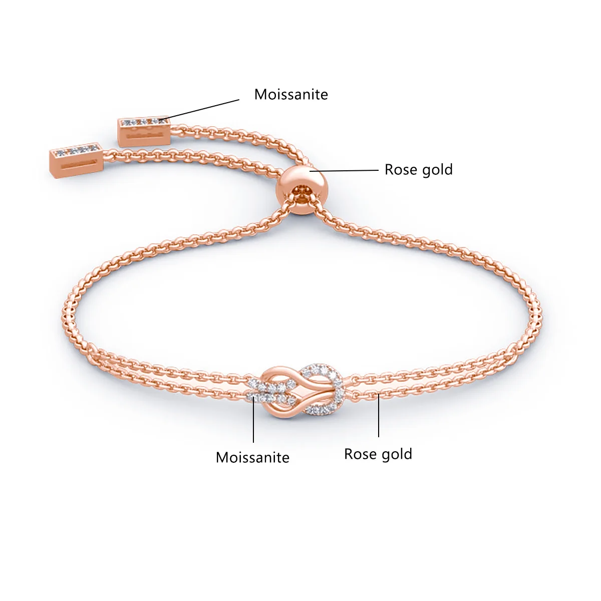 Trend Bowknot Moissanite Diamond Bracelet For Women 100% Silver 925 Luxury High Quality Jewelry Beautiful Gift For Girl Woman BM