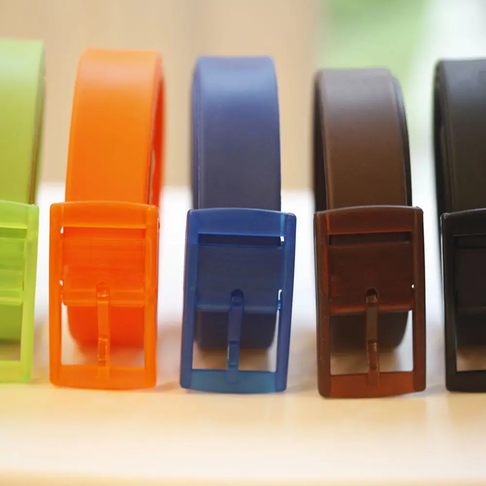 Unisex New Fashion Waist Belt Strap Ceinture Plastic Buckle Cummerbund Belts Silicone Belt Casual Belts Waistband