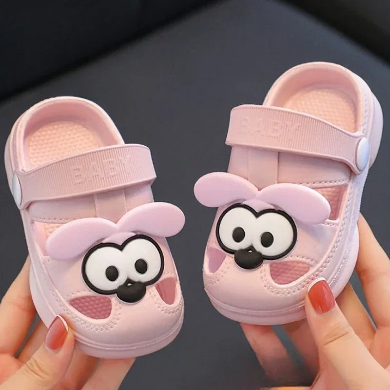 2024 Summer New Baby Hole Shoes Children Nice Non-slip Soft Floor Old Boys Girl Beach Sandals 1 -5 Years