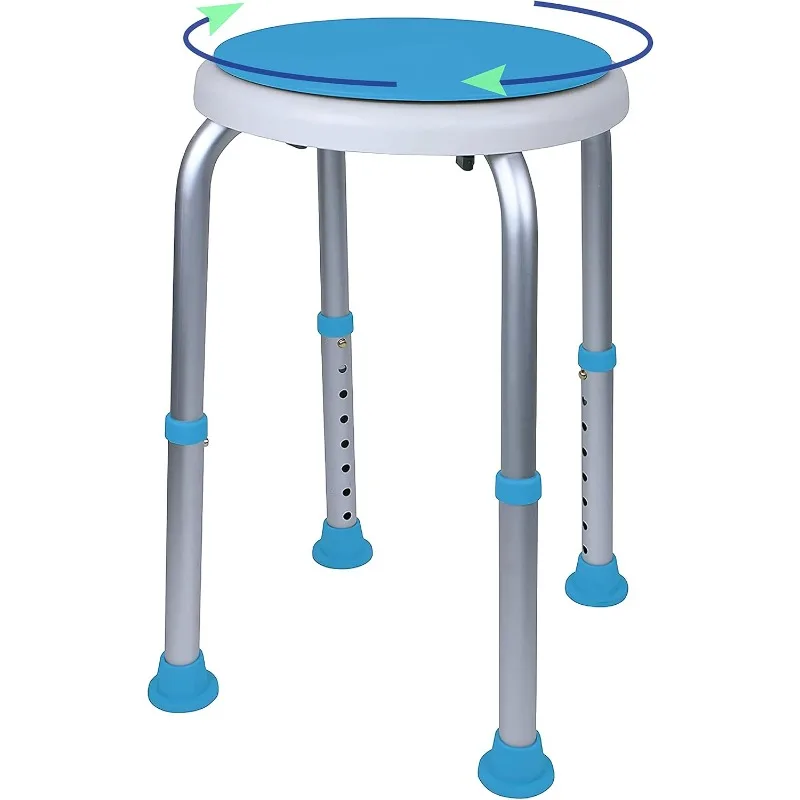 

Swivel Shower Stool With Padded Seat, Shower Seat For Seniors, Elderly, Handicap, Disabled, or Those Home From Surgery