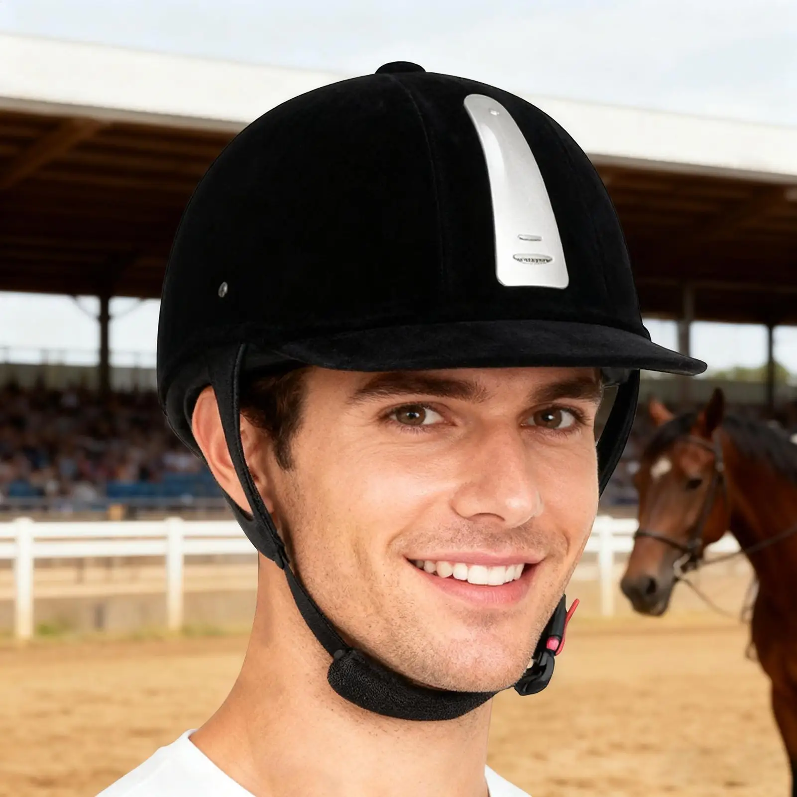 

Equestrian Riding Helmet Adjustable Safety Certified Horseback Riding Gear for Competition Trail Riding Adults Youth Equestrian