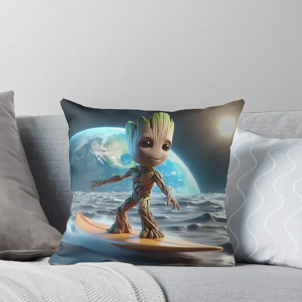 Lunar Groot Throw Pillow bed pillows Ornamental Pillow Cushion Cover For Sofa Sofa Pillow Cover