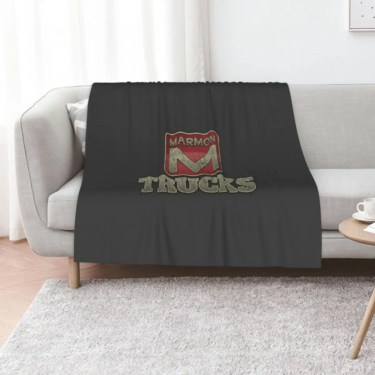 Marmon Trucks 1963 Throw Blanket Single Soft Soft Plush Plaid cosplay anime Plush Retros Blankets