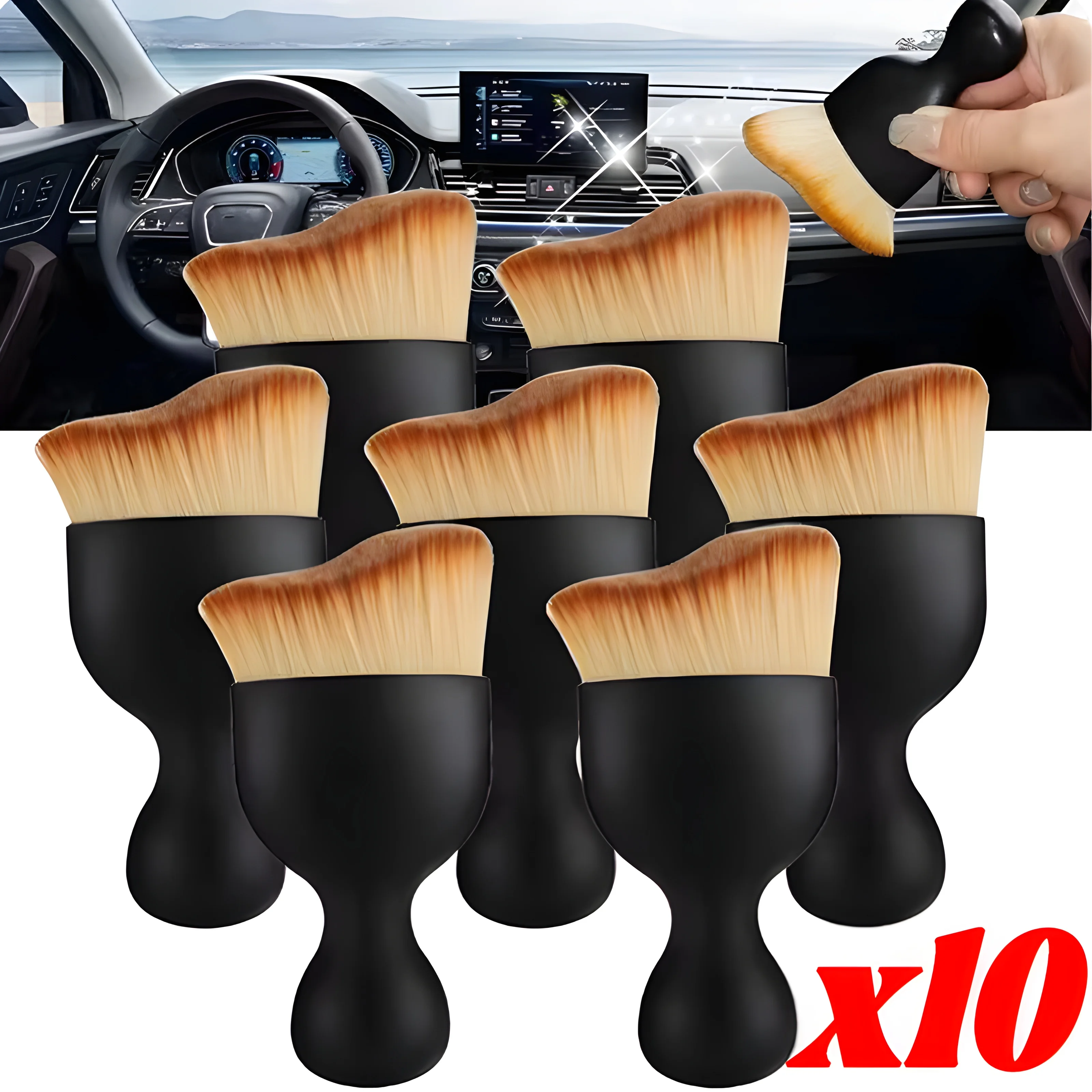 

Car Interior Cleaning Brush Air Conditioner Air Outlet Cleaning Tool Soft Nanofiber Detail Brush Car Crevice Dust Removal