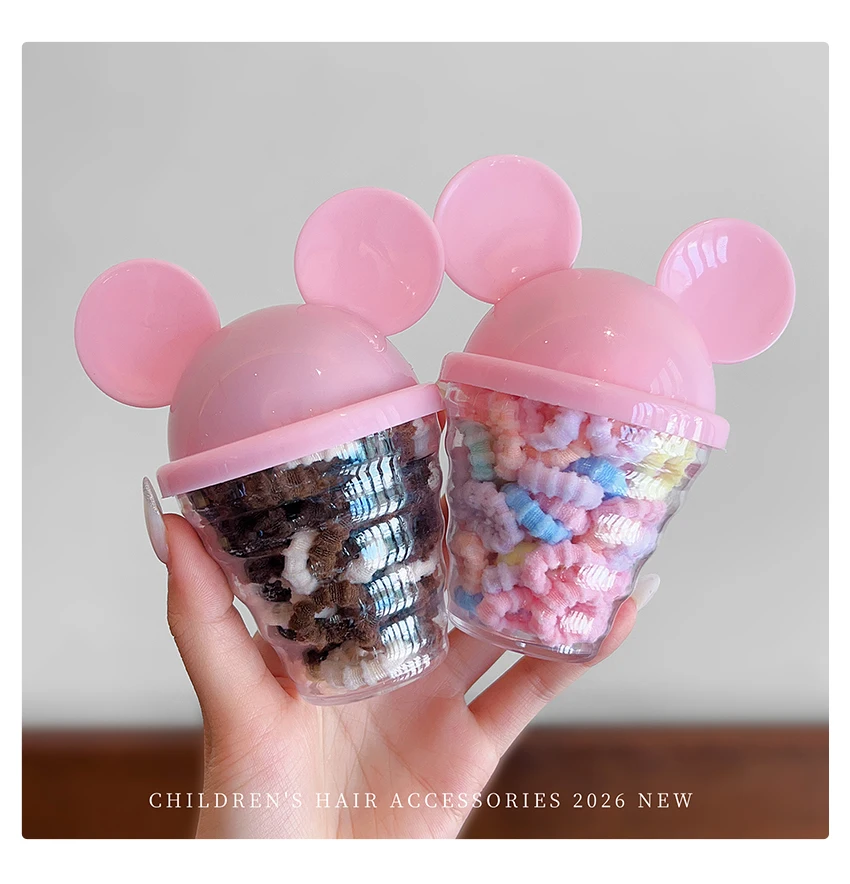 2026 Neueste 60 Stück/Box Solide Elastische Haargummis für Frauen Mädchen Kinder Makronen-Regenbogenfarben Kleinkind Scrunchies Pferdeschwanzhalter Geschenk – Detail 9