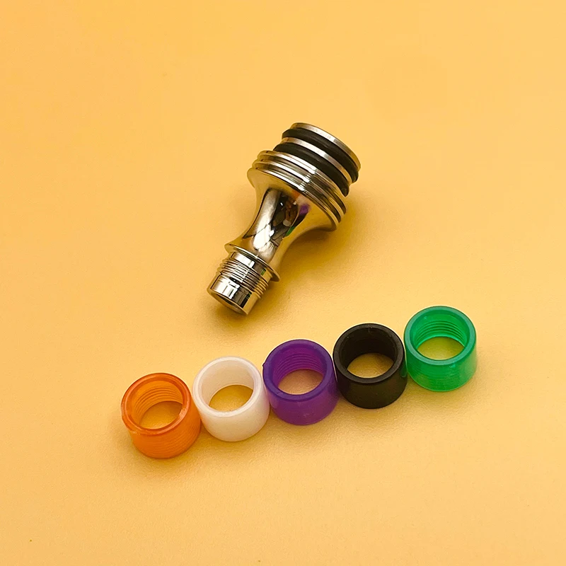 DSX 홀리 성배 스타일 510 mtl 드립 팁 스테인리스 스틸 광택 송진 소재, RTA 탱크 베이프 액세서리, 내경 2.8mm