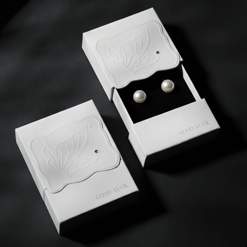 

Шкатулка для украшений с выдвижным ящиком и дизайном бабочки, с горячим тиснением, маленькая, для бриллиантов, в стиле Ins, свежий дизайн