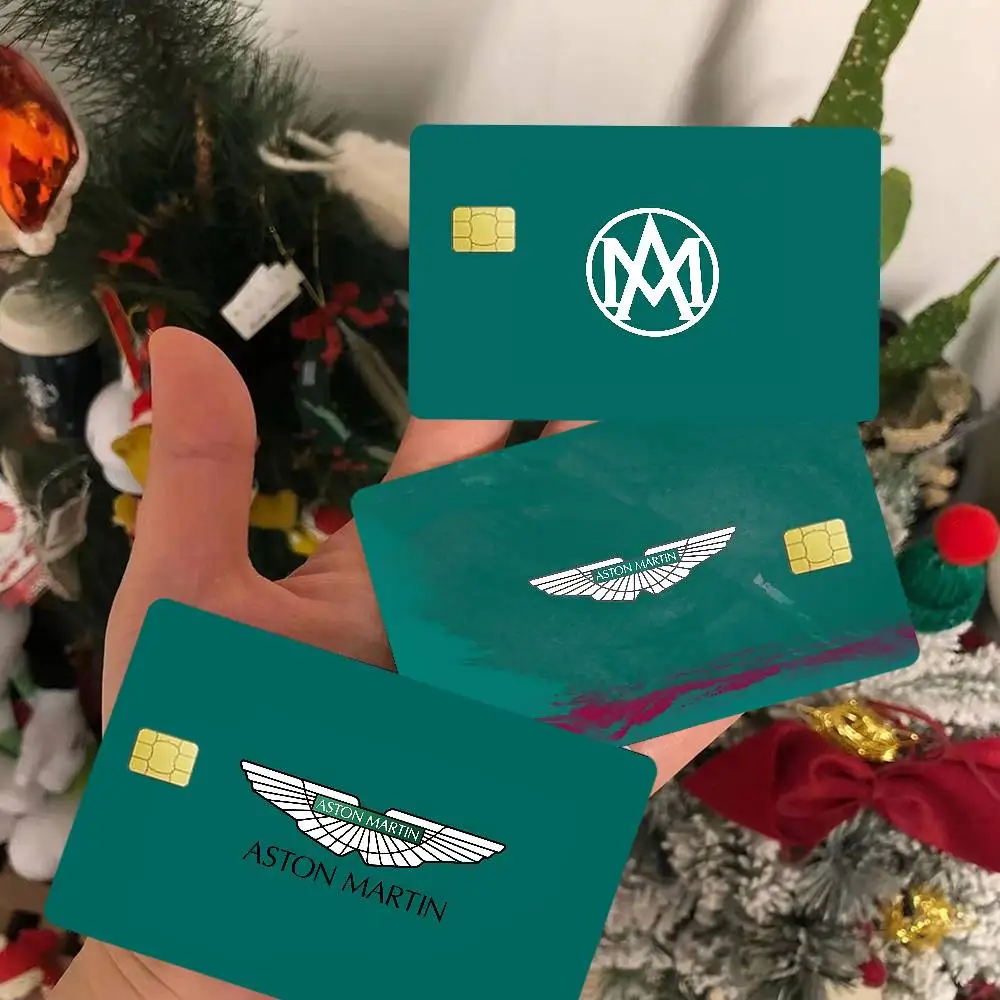 A-Aston M-Martin Luxury Credit Card Skin Stickers No Adhesive Residue Water Proof for VISA Credit Card Subway Access Card
