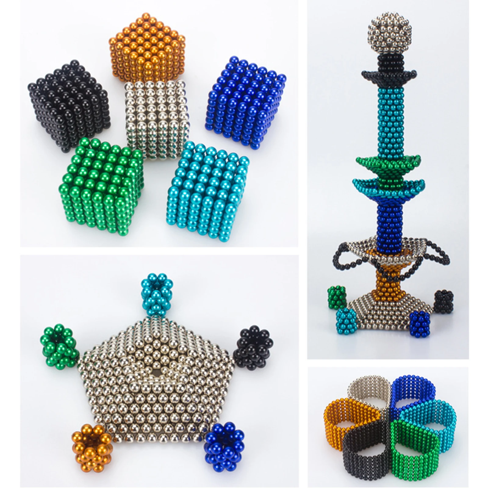 Palline magnetiche aggiornate per adolescenti, con antistress giocattolo Fidget per calze da regalo. (Multicolore-1001pz)
