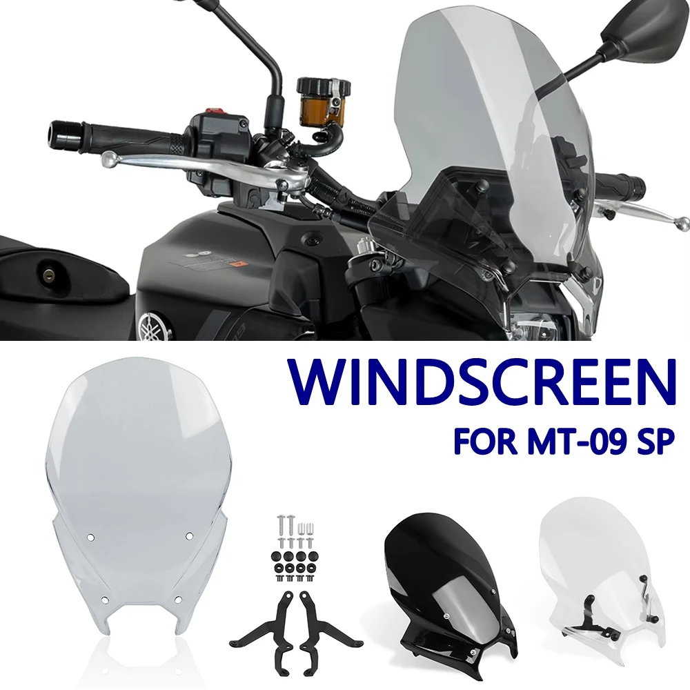 

For YAMAHA MT-09 MT09 MT 09 SP Y-AMT 2024 2025 Windshield Windscreen Motorcycle Touring Wind Deflector Shield Screen Protector