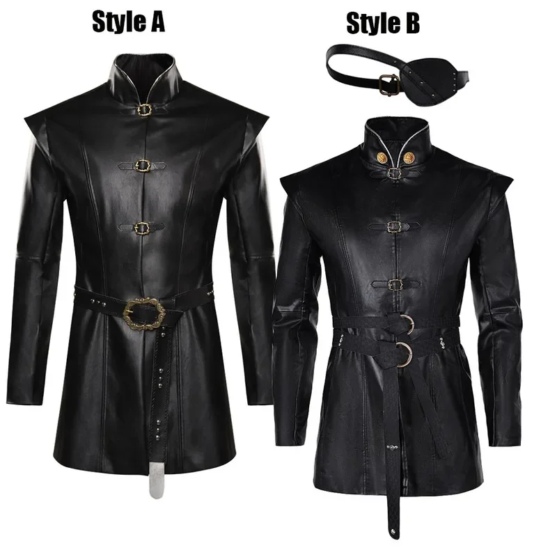 Dragon Season 1 Aemond Cosplay Costume Coat Belt Outfits Halloween Carnival Suit For Adult Men Role Play