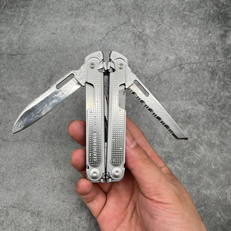 Accessories For Leatherman FREE P4 Damascus steel replacement parts Pliers modification part Original size Multifunctional