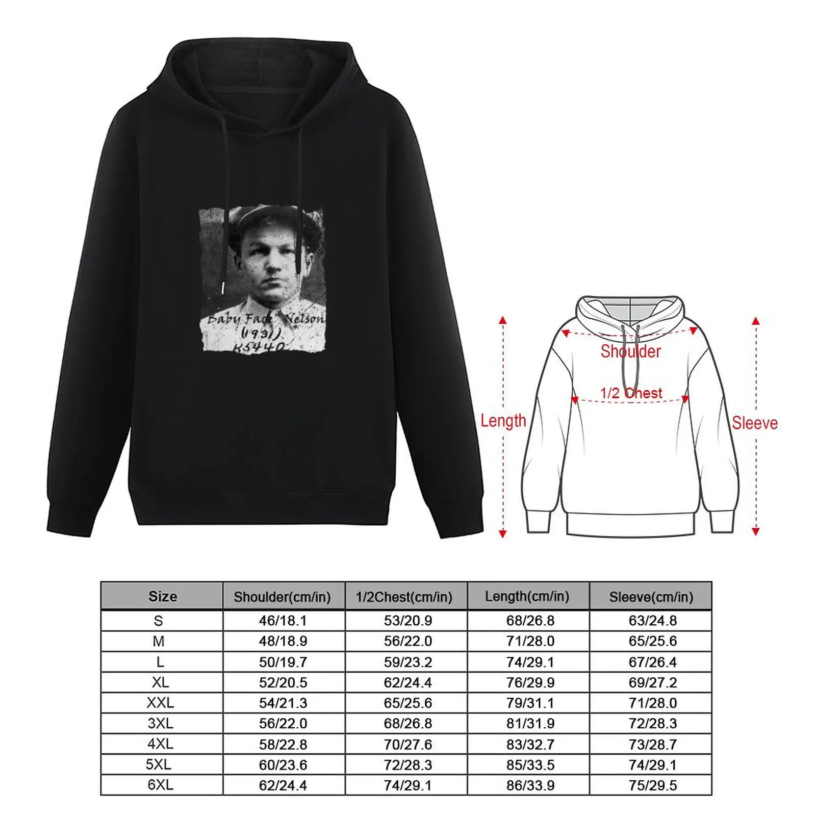 Gangsters, Baby Face Nelson Pullover Hoodie men's coat anime clothes men's oversize hoodie