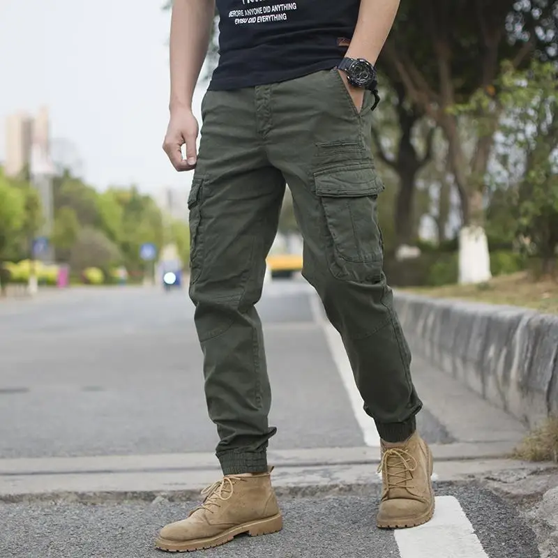 

Men's Outdoor Cargo Pants Tactical Hiking Casual Multi-Pocket Workout Pants Climbing Autumn Loose Fit Joggers Fashion Trousers