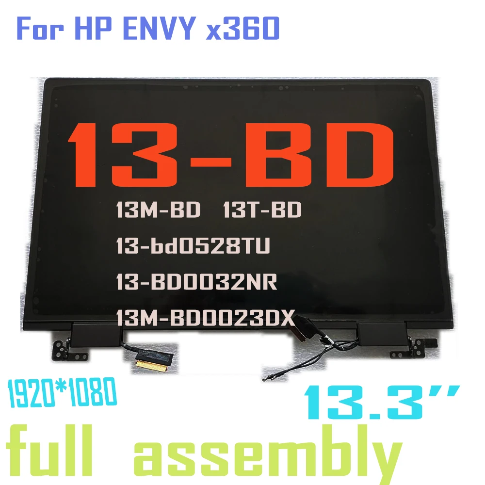 

13.3 Inch For HP ENVY x360 13-BD 13M-BD 13T-BD 13-bd0528TU 13-BD0032NR IPS FHD 1920x1080 LCD Display Touch Screen Full Assembly