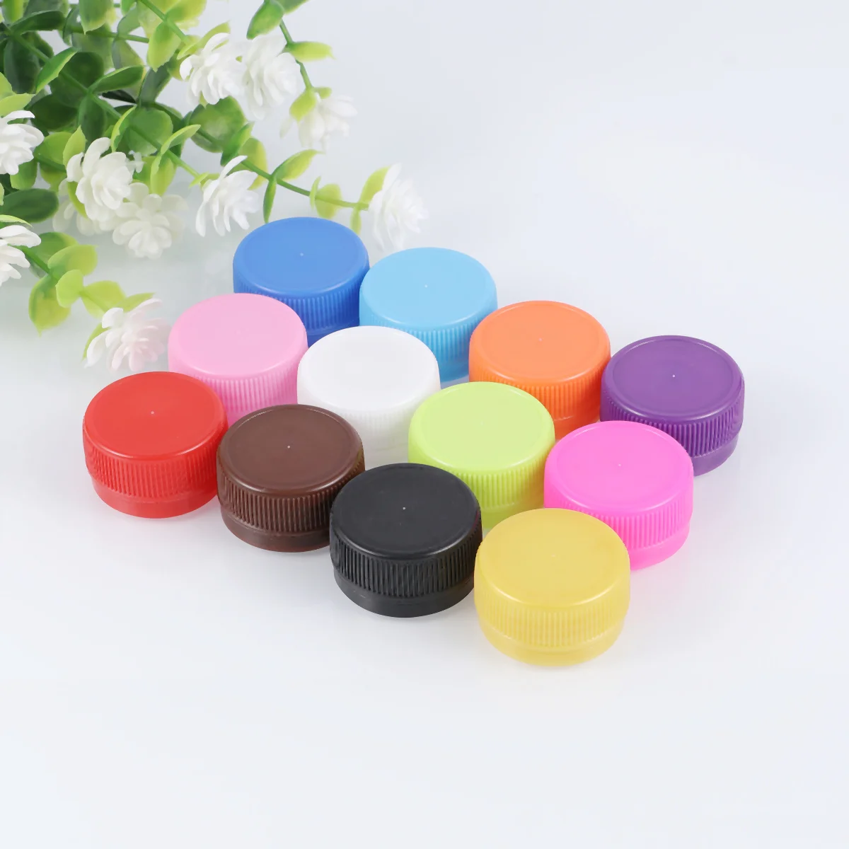 

200pcs Plastic Drink Bottle Covers Colorful Spring Water Bottle DIY Caps (Mixed Color) DIY Bottle Cover